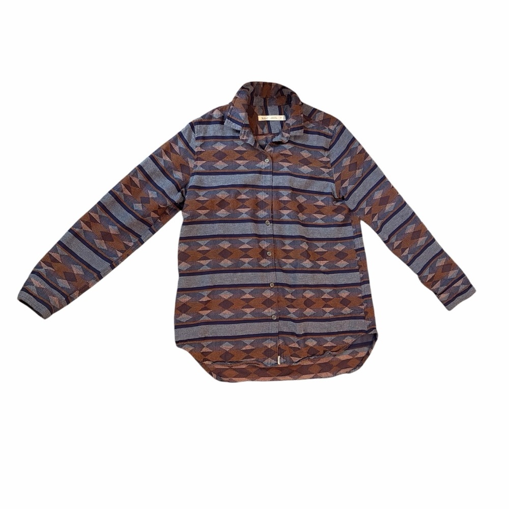 Woolrich Aztec Flannel Shirt Quinella Jacquard Small - Picture 2 of 5